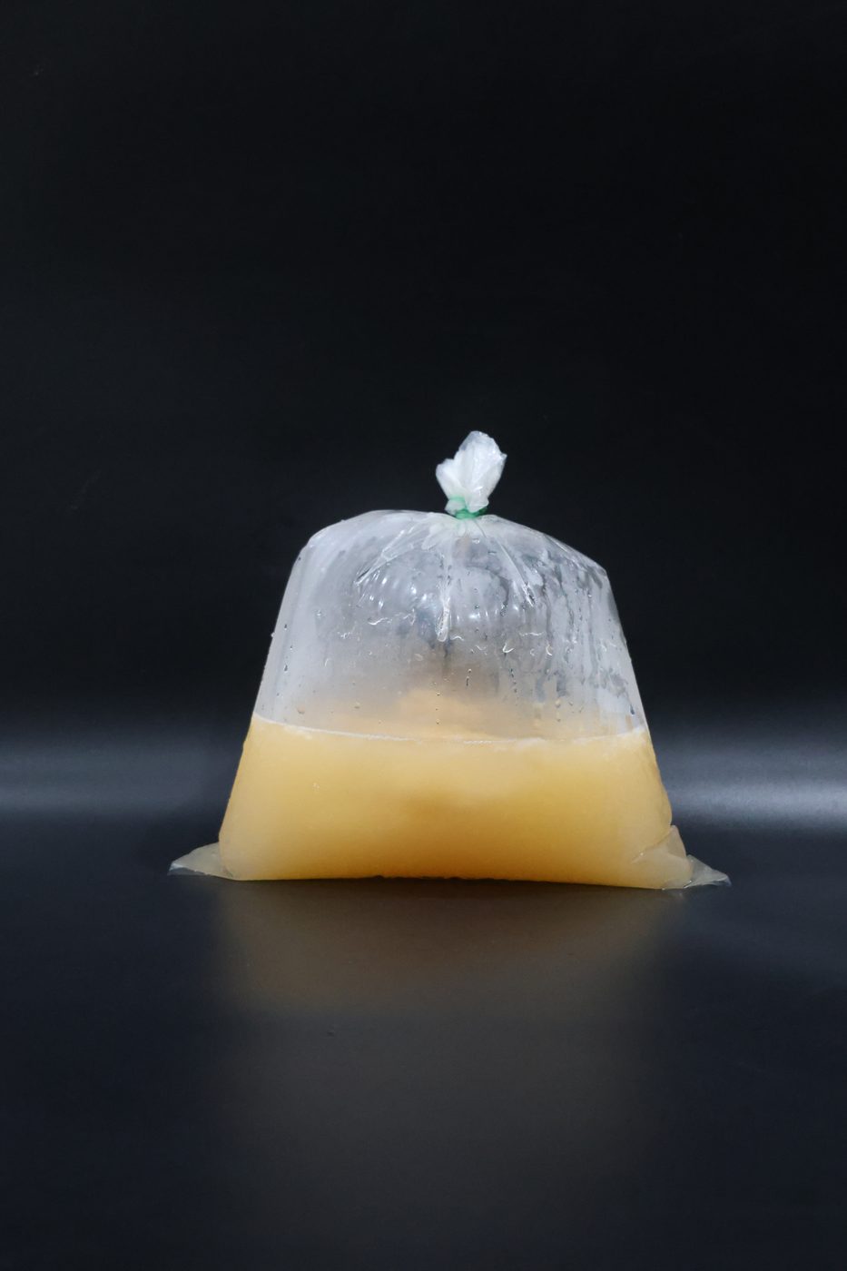 A sealed pack of salted duck egg white